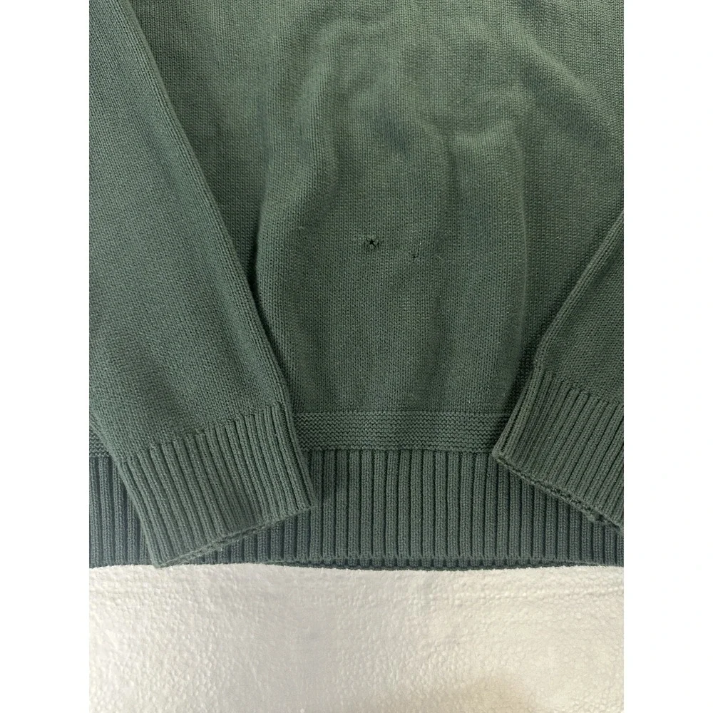 Ben Sherman Sweater‎ Men Medium Green Cable-Knit Long Sleeve Sweatshirt Pullover